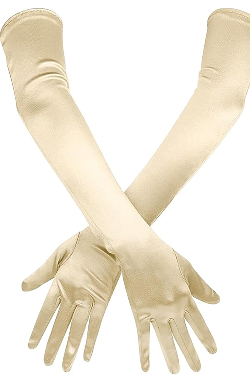 Purple Elbow Length Evening Party Finger Gloves