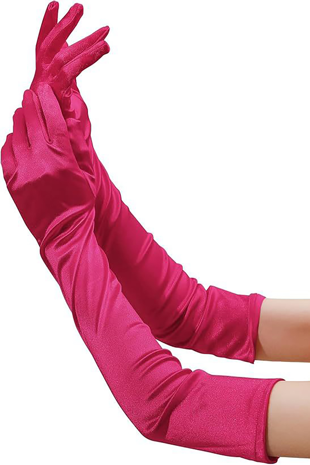 Purple Elbow Length Evening Party Finger Gloves