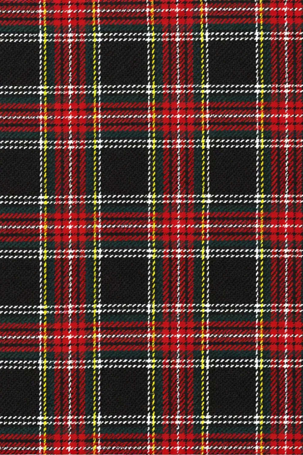 Black and Red Grid 2 Piece Notched Lapel Men Party Suits