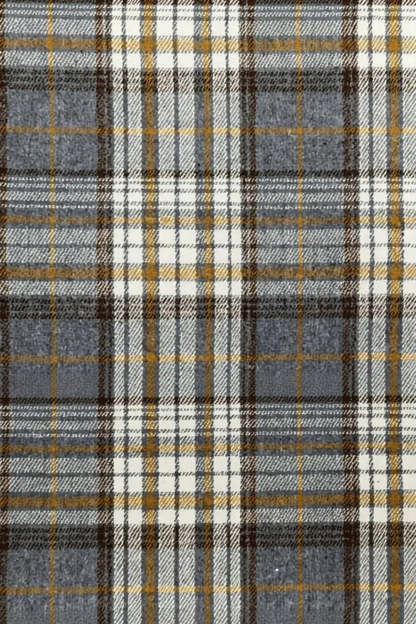 2 Piece Brown and Grey Grid Notched Lapel Fitted Men Prom Suits