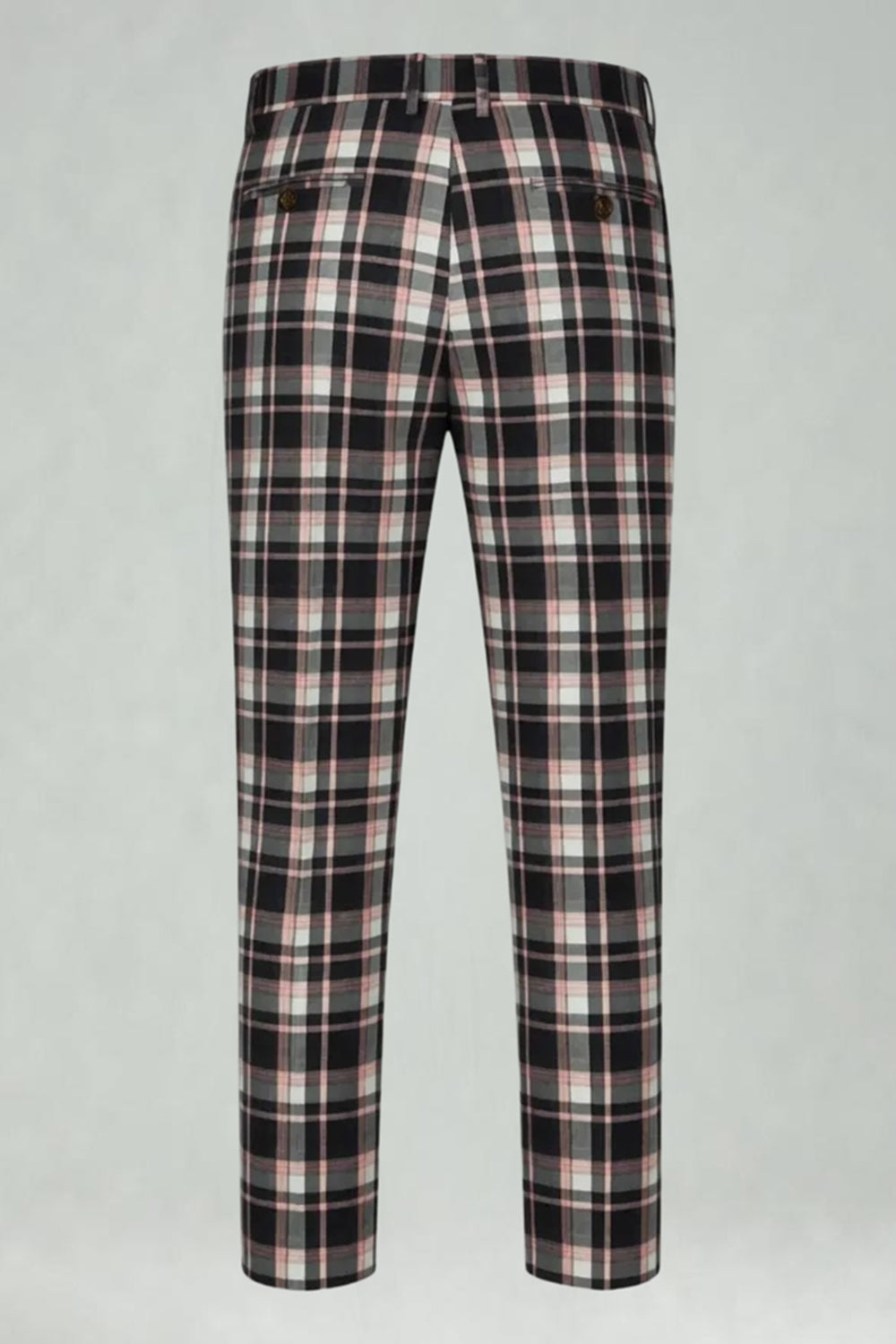 Black and Yellow Notched Lapel Grid Men Prom Suits