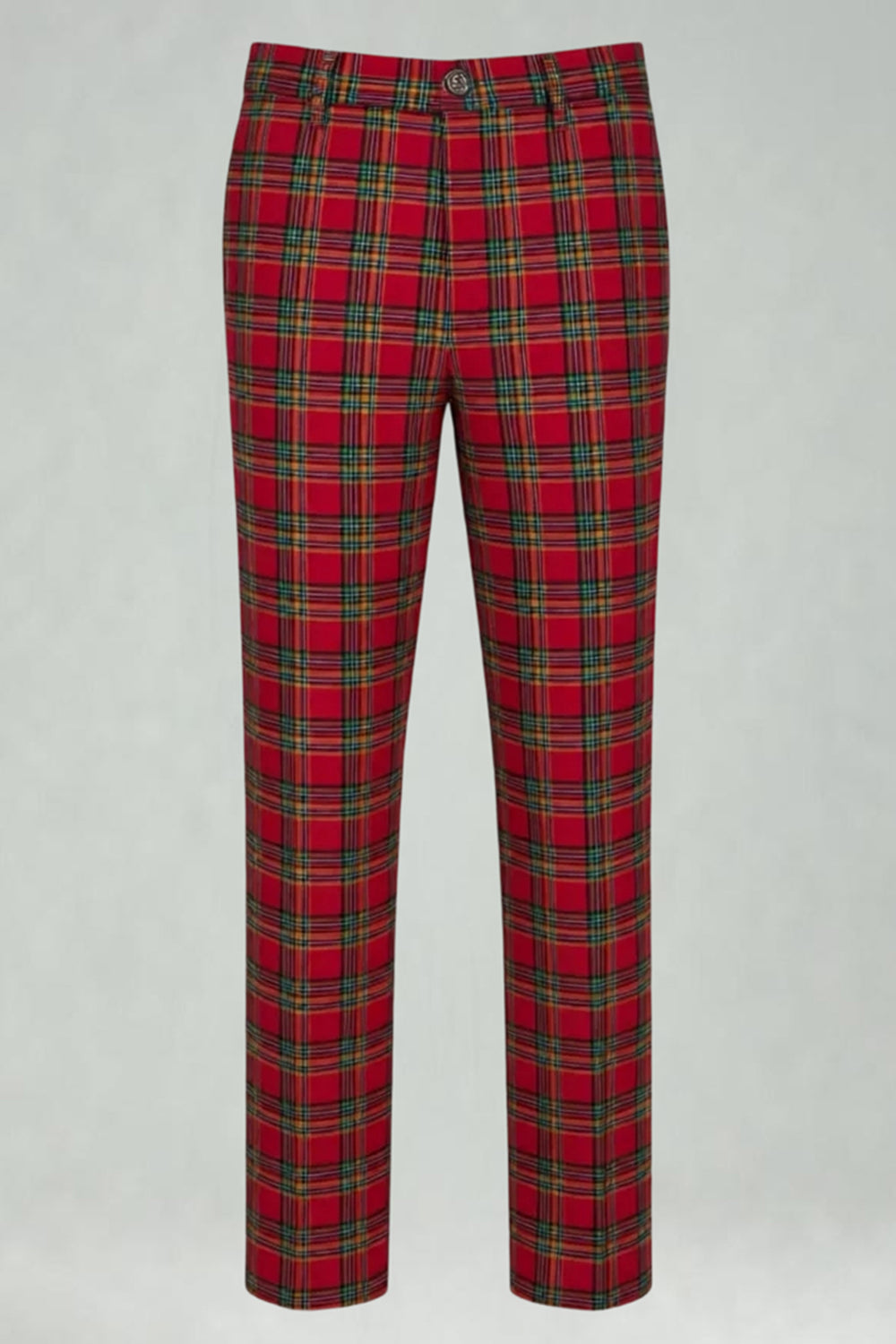 Black and Yellow Notched Lapel Grid Men Prom Suits