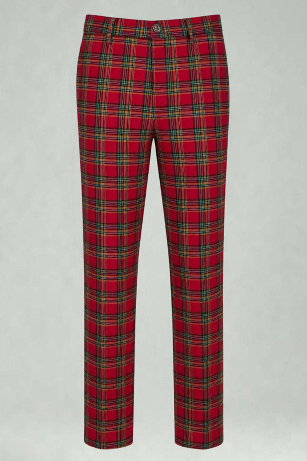 Black and Yellow Notched Lapel Grid Men Prom Suits