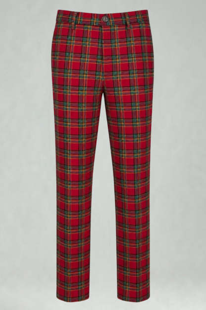 Black and Yellow Notched Lapel Grid Men Prom Suits