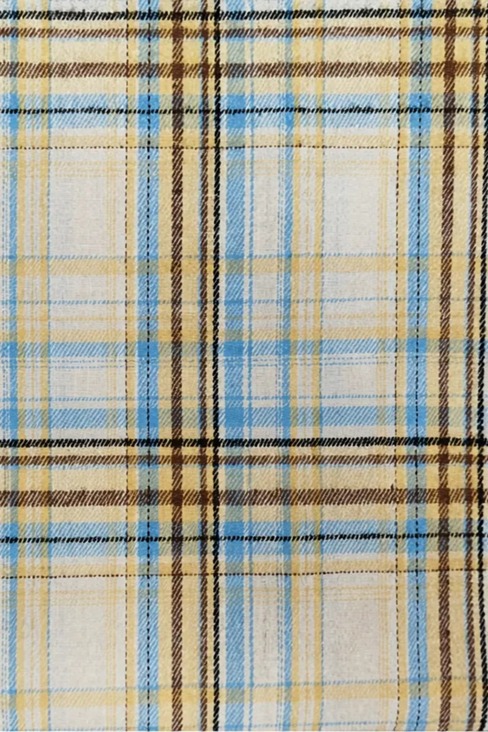 2 Piece Blue and Green Grid Notched Lapel Men Prom Suits