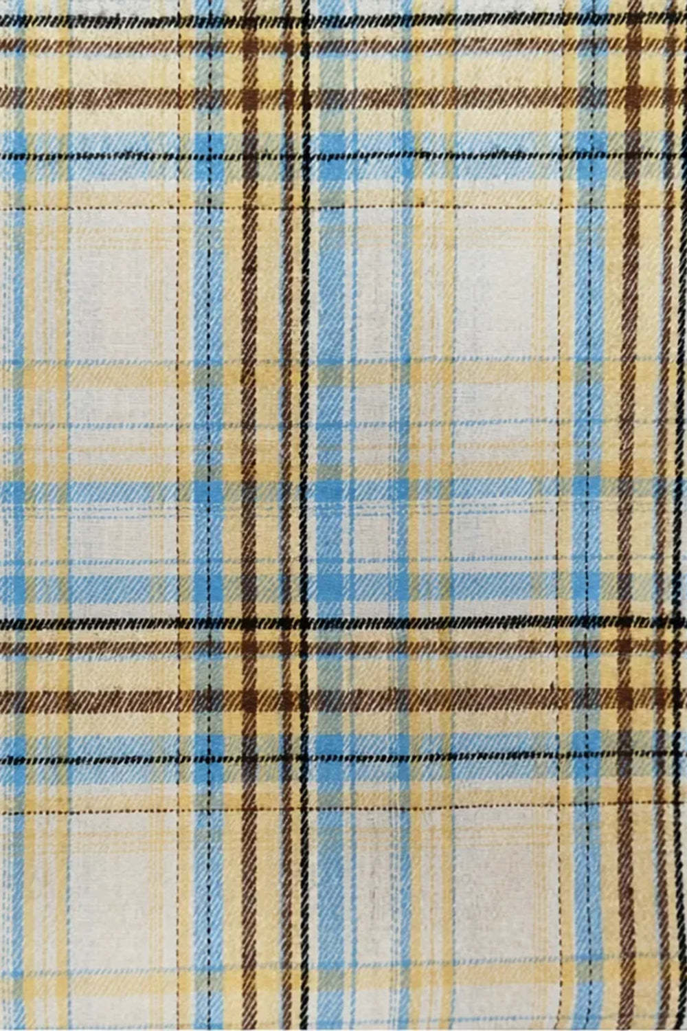 2 Piece Blue and Green Grid Notched Lapel Men Prom Suits