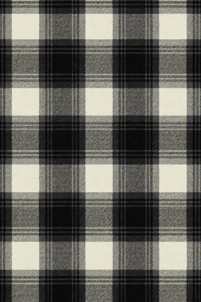 Black and White Grid 2 Piece Notched Lapel Men Prom Suits