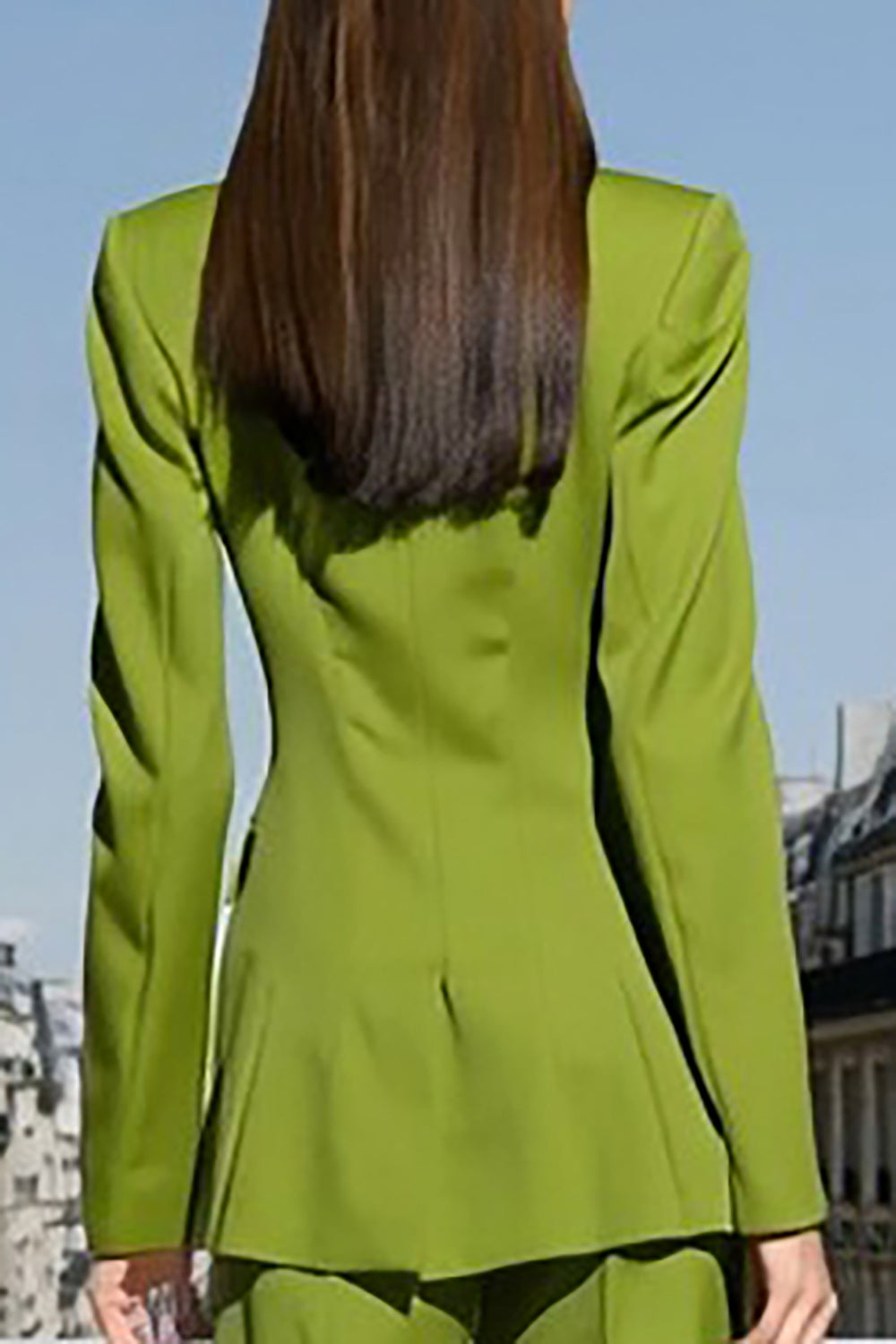 2 Piece Light Green Peak Lapel Double Breasted Prom Suits