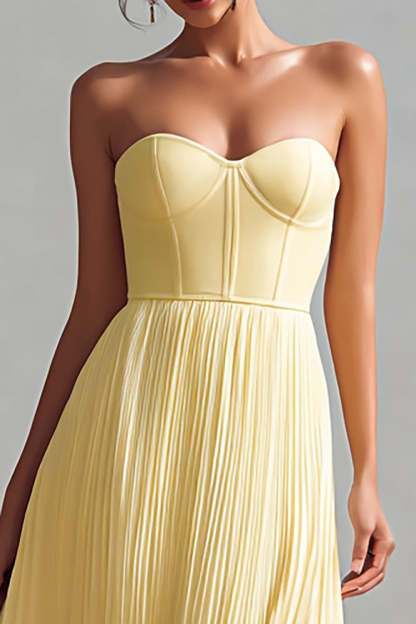 Daffodil A-Line Corset Long Sweetheart Wedding Guest Dress