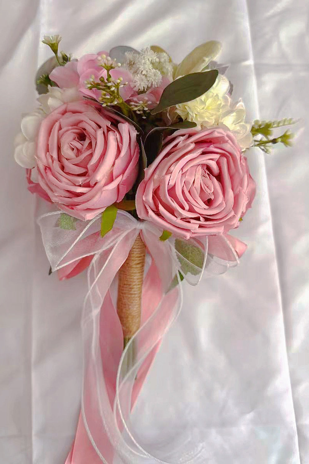 White Hand Holding Bridal Bouquet
