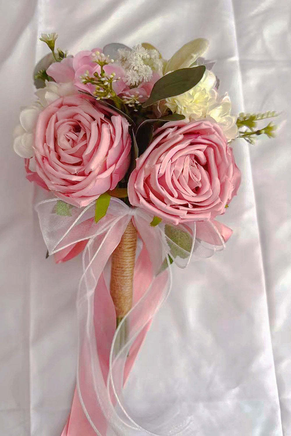 White Hand Holding Bridal Bouquet