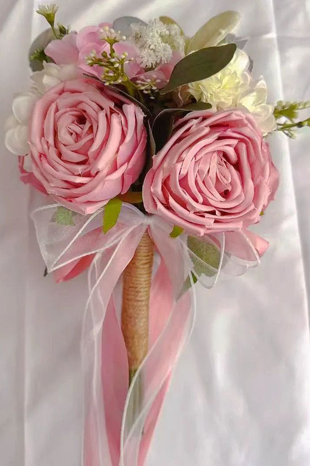 White Hand Holding Bridal Bouquet