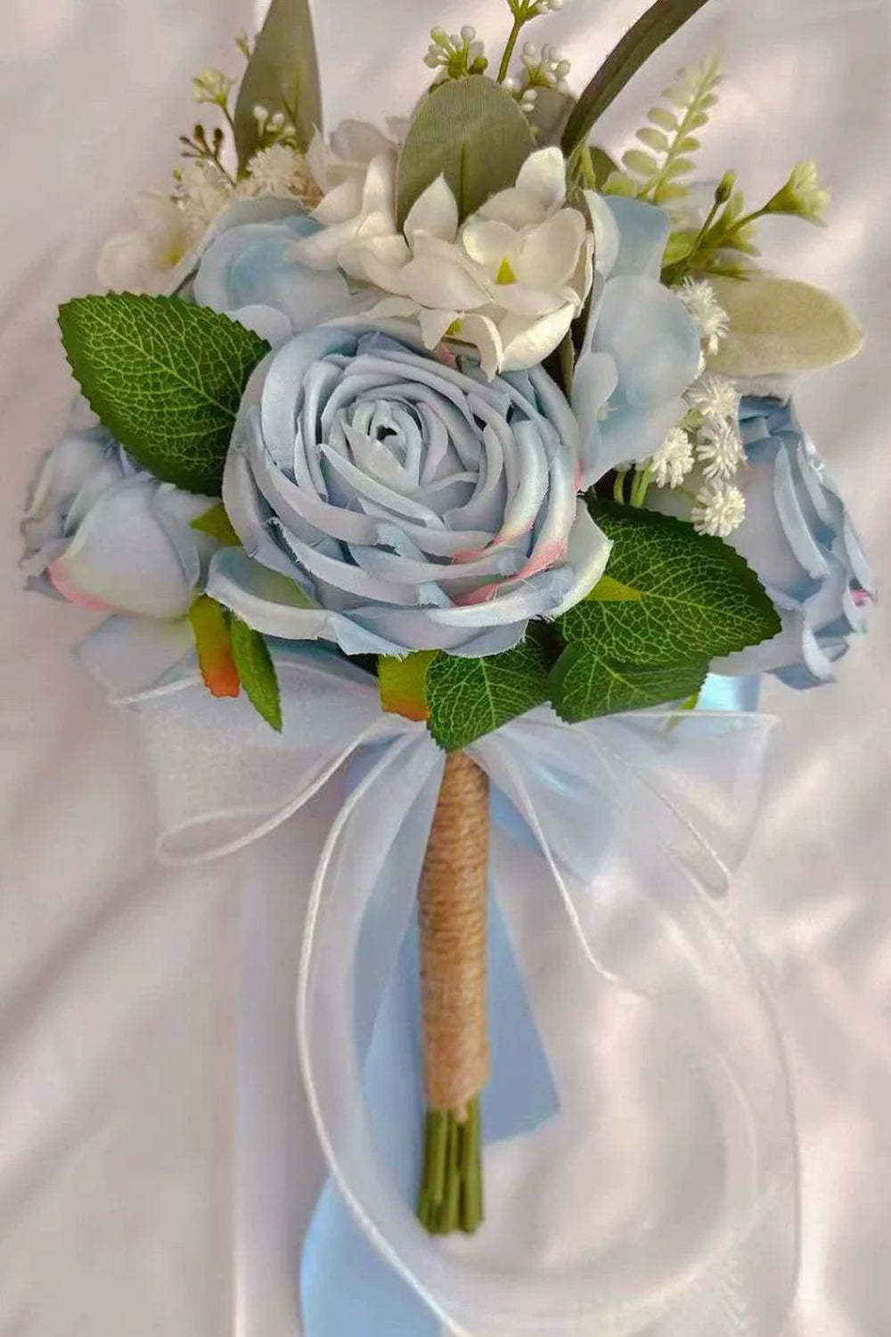 White Hand Holding Bridal Bouquet