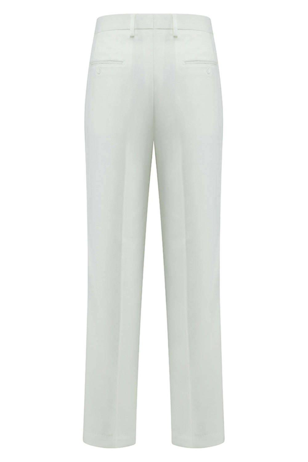 Double Breasted White 2 Piece Peak Lapel Men's Wedding Suits