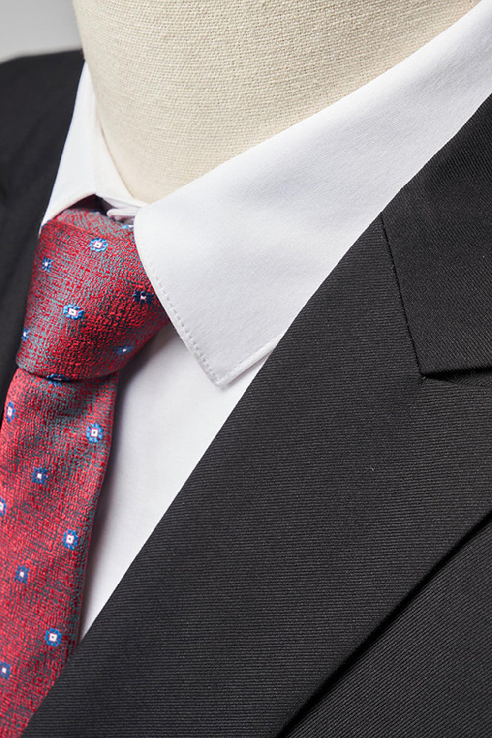Double Breasted Black Slim Fit 2 Piece Men's Suits