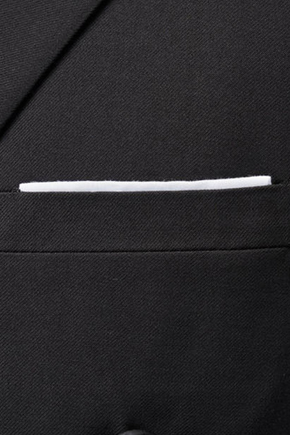 Double Breasted Black Slim Fit 2 Piece Men's Suits