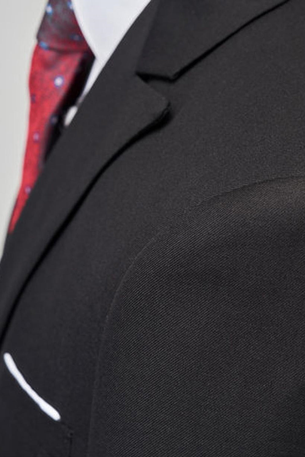 Double Breasted Black Slim Fit 2 Piece Men's Suits