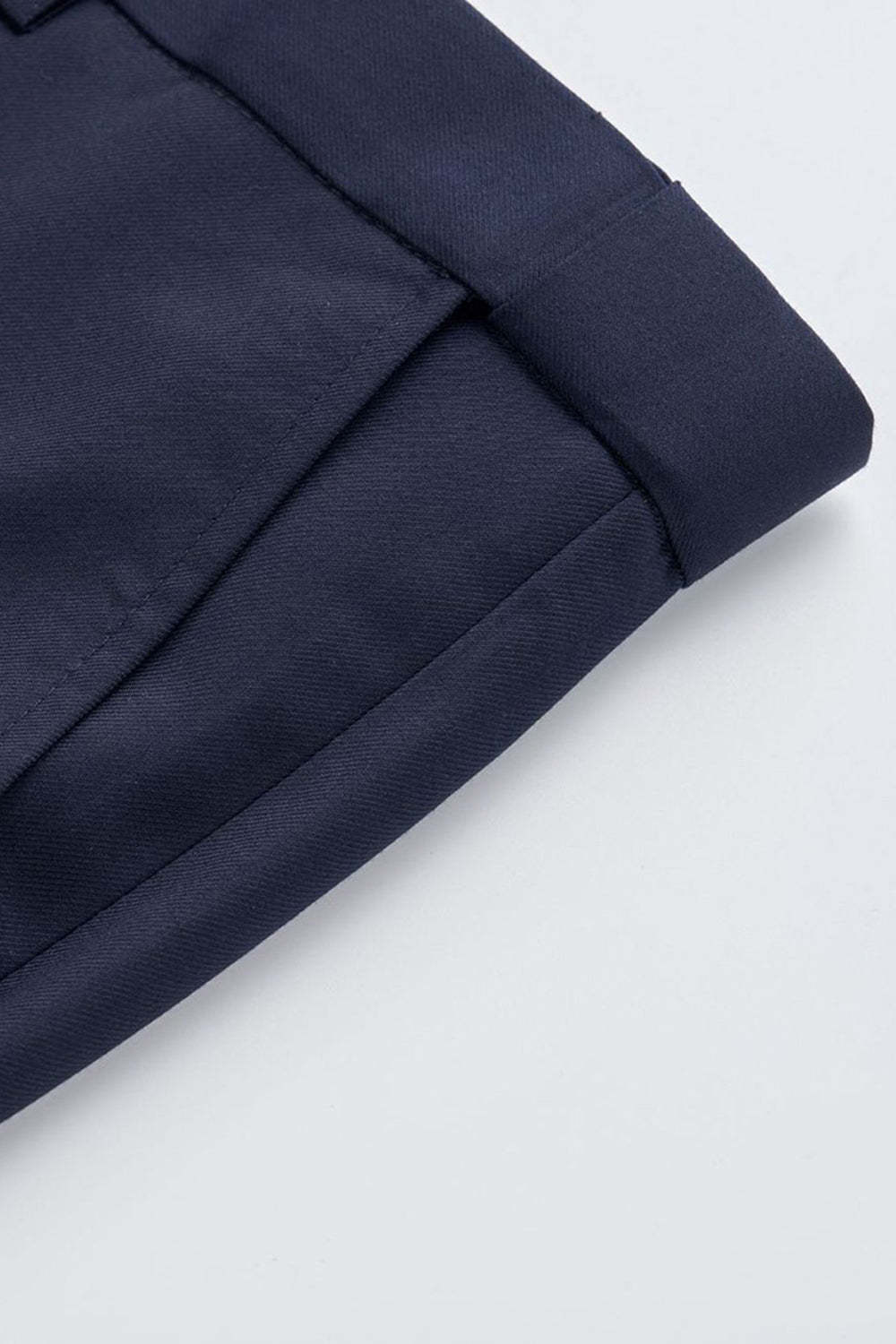Peak Lapel Slim Fit Navy 2 Piece Men's Suits