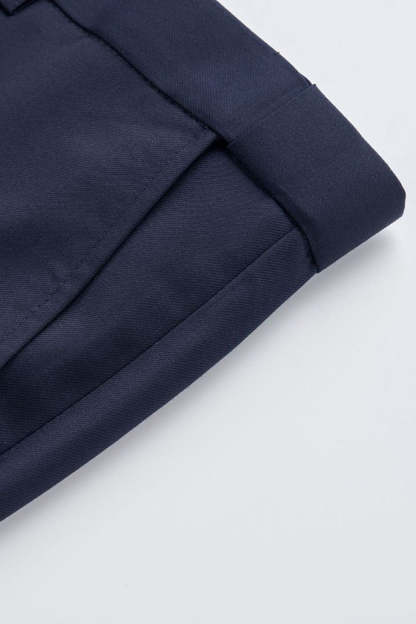 Peak Lapel Slim Fit Navy 2 Piece Men's Suits