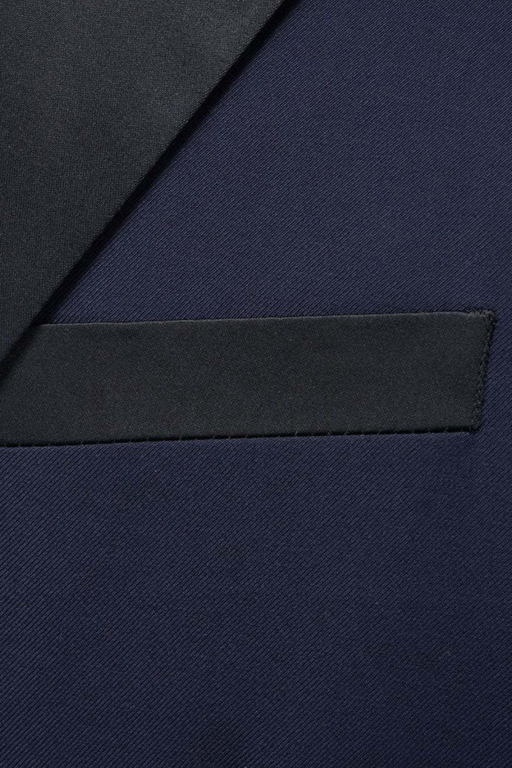 Peak Lapel Slim Fit Navy 2 Piece Men's Suits