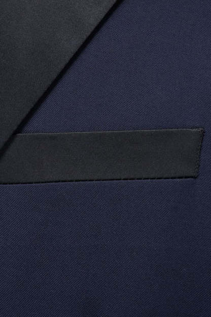 Peak Lapel Slim Fit Navy 2 Piece Men's Suits