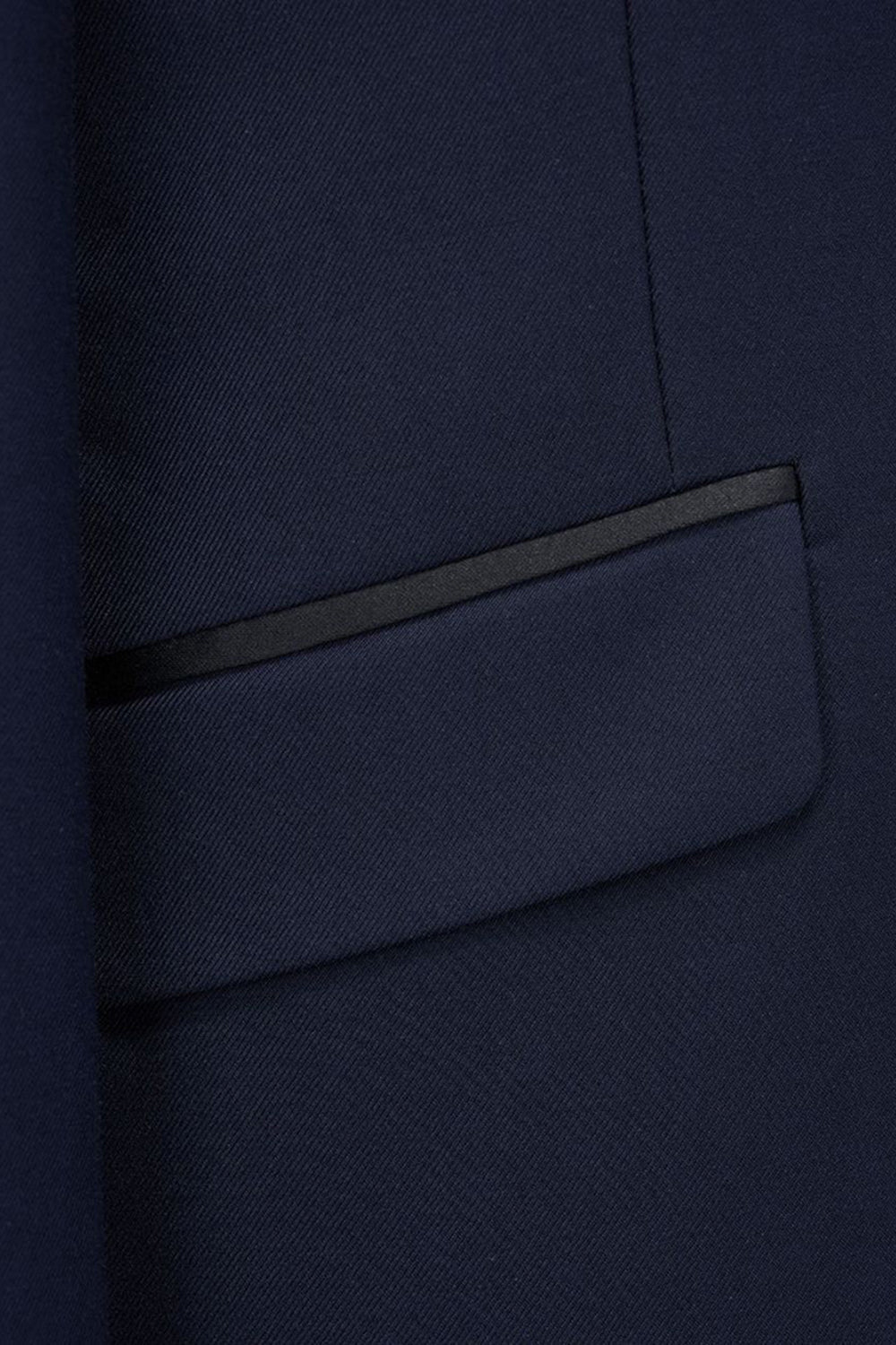 Peak Lapel Slim Fit Navy 2 Piece Men's Suits