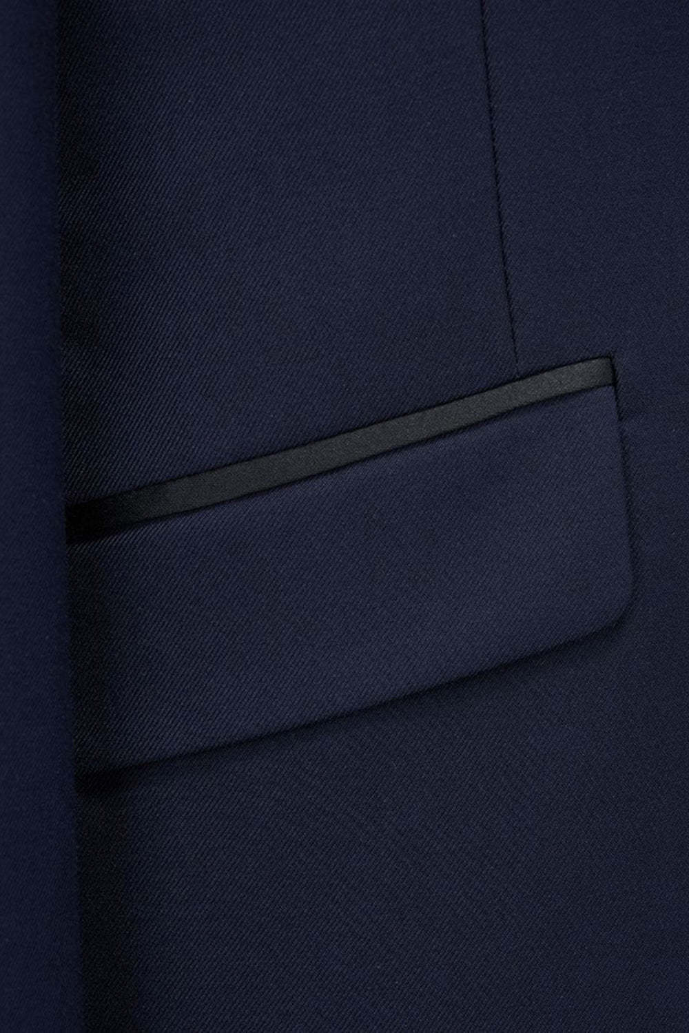 Peak Lapel Slim Fit Navy 2 Piece Men's Suits