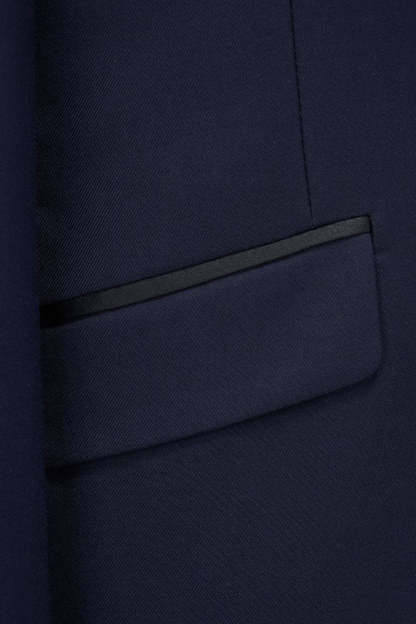 Peak Lapel Slim Fit Navy 2 Piece Men's Suits