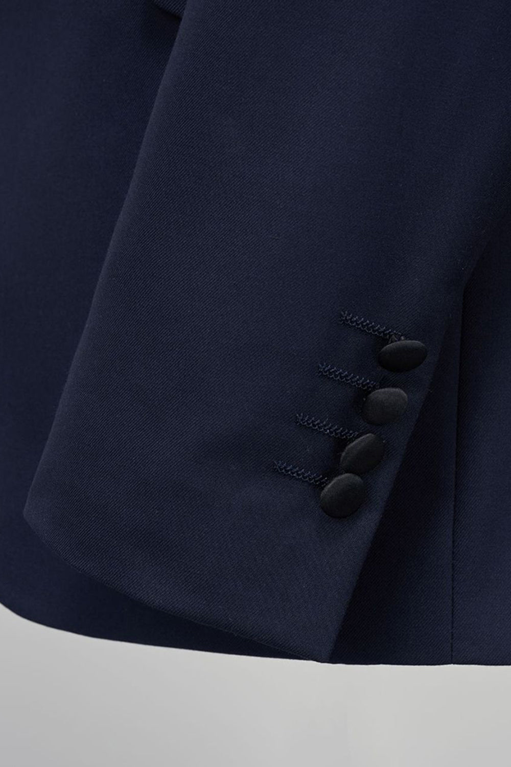 Peak Lapel Slim Fit Navy 2 Piece Men's Suits