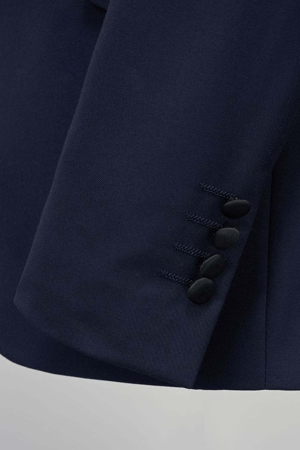 Peak Lapel Slim Fit Navy 2 Piece Men's Suits