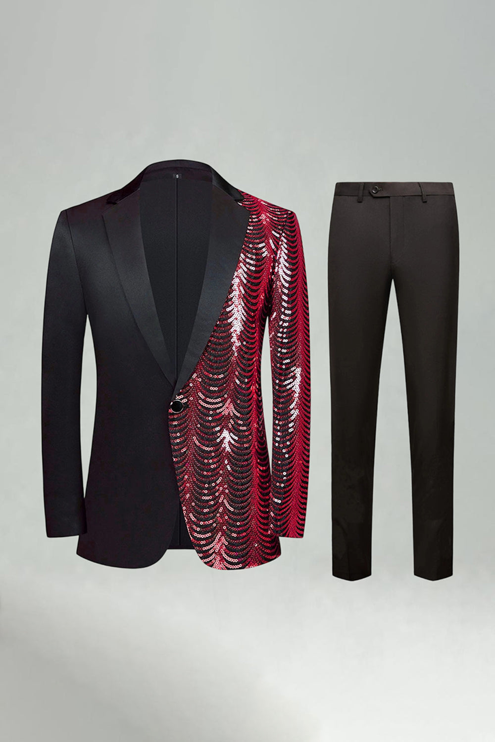 Golden Notched Lapel Sparkly 2 Pieces Men's Prom Suits