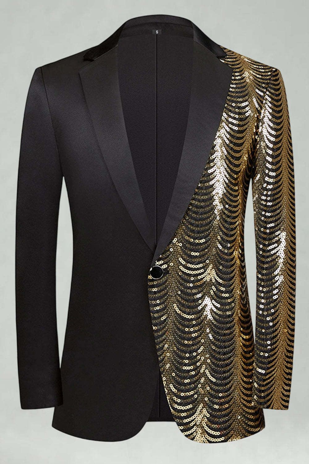 Golden Notched Lapel Sparkly 2 Pieces Men's Prom Suits