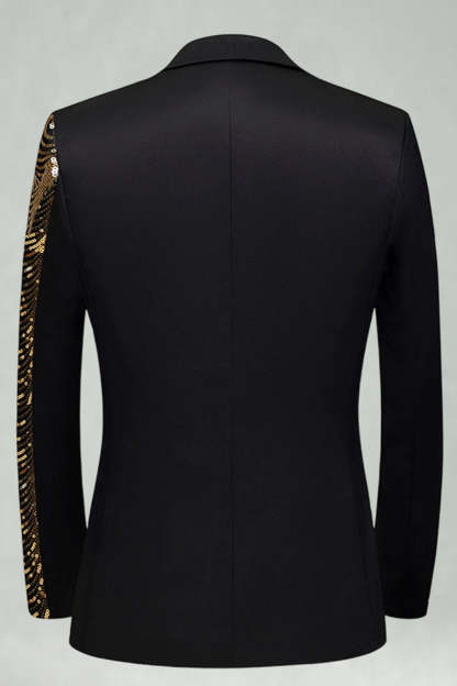 Golden Notched Lapel Sparkly 2 Pieces Men's Prom Suits