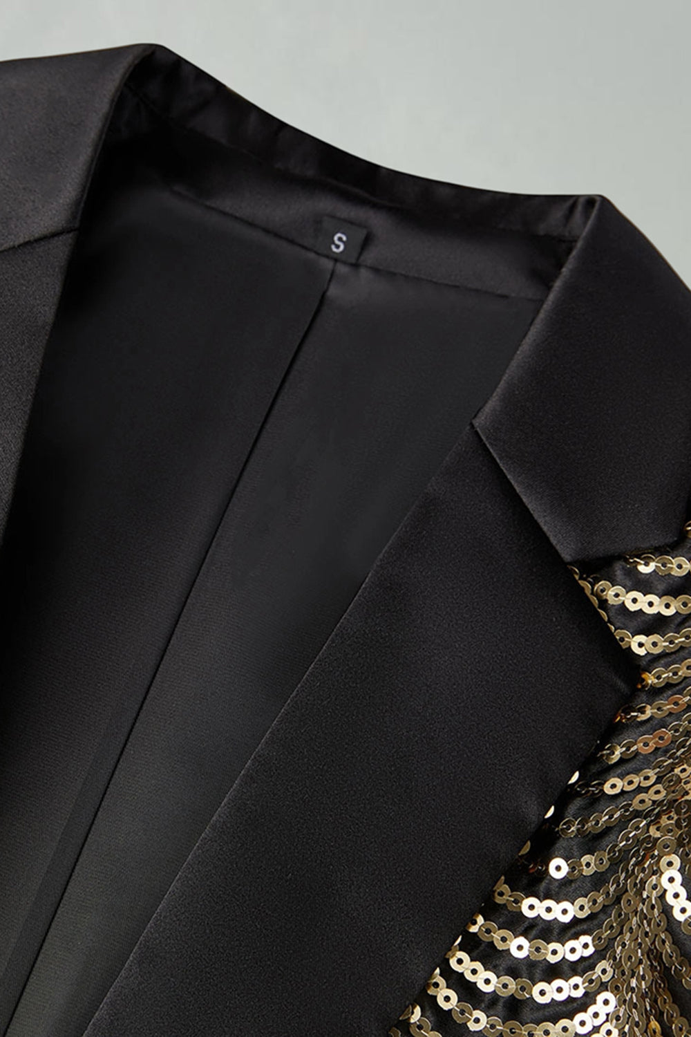 Golden Notched Lapel Sparkly 2 Pieces Men's Prom Suits