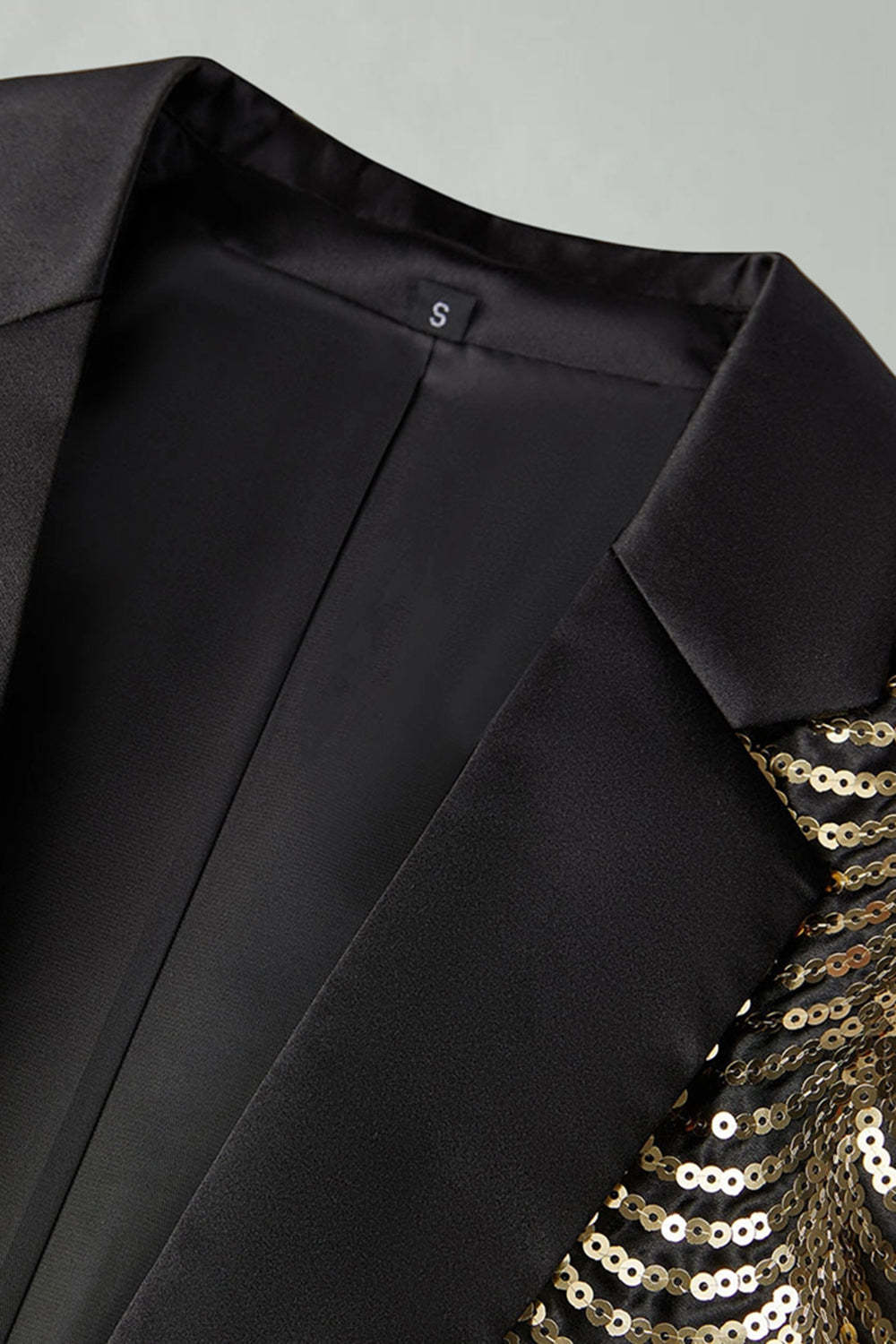 Golden Notched Lapel Sparkly 2 Pieces Men's Prom Suits