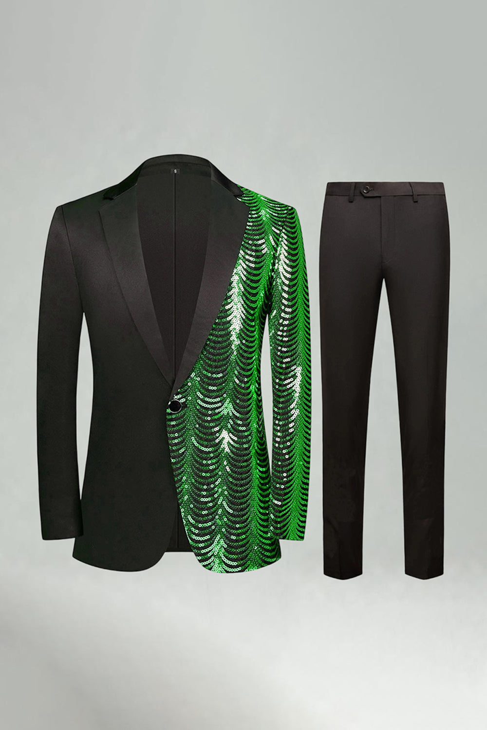 Golden Notched Lapel Sparkly 2 Pieces Men's Prom Suits