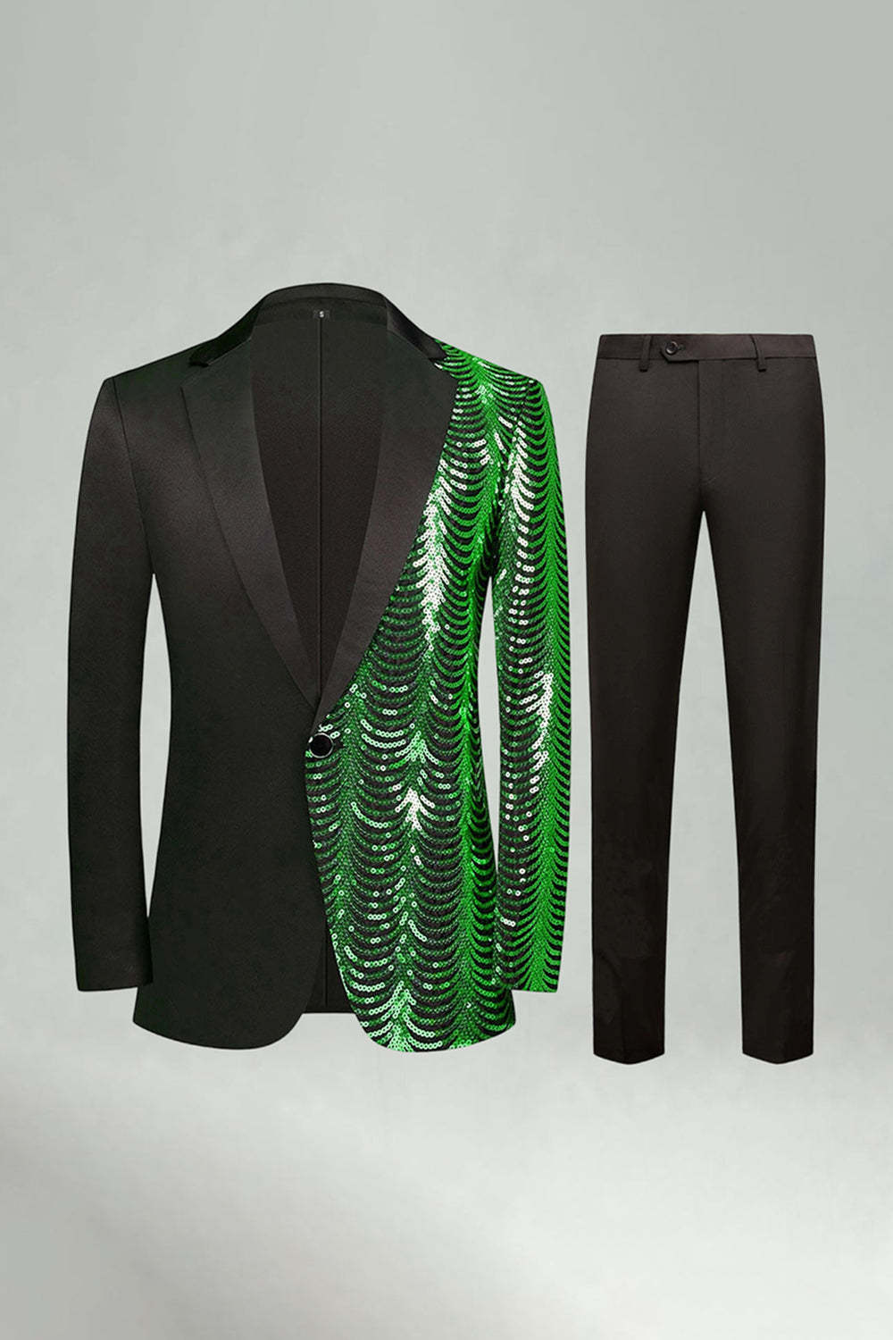 Golden Notched Lapel Sparkly 2 Pieces Men's Prom Suits