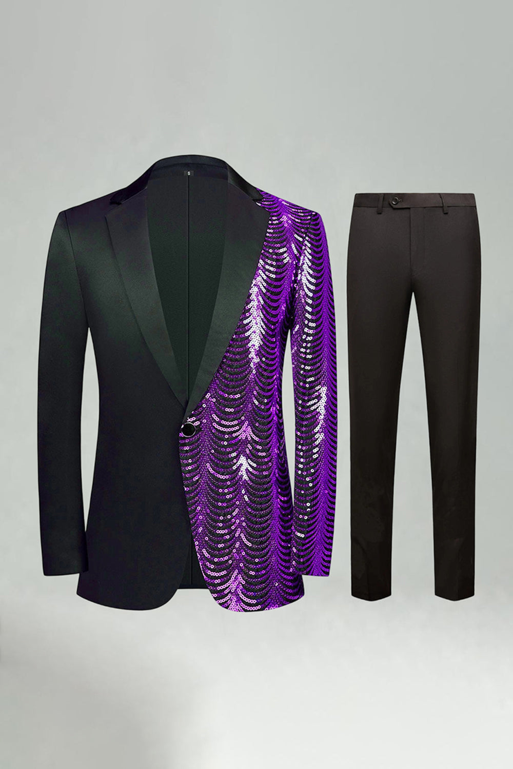 Golden Notched Lapel Sparkly 2 Pieces Men's Prom Suits
