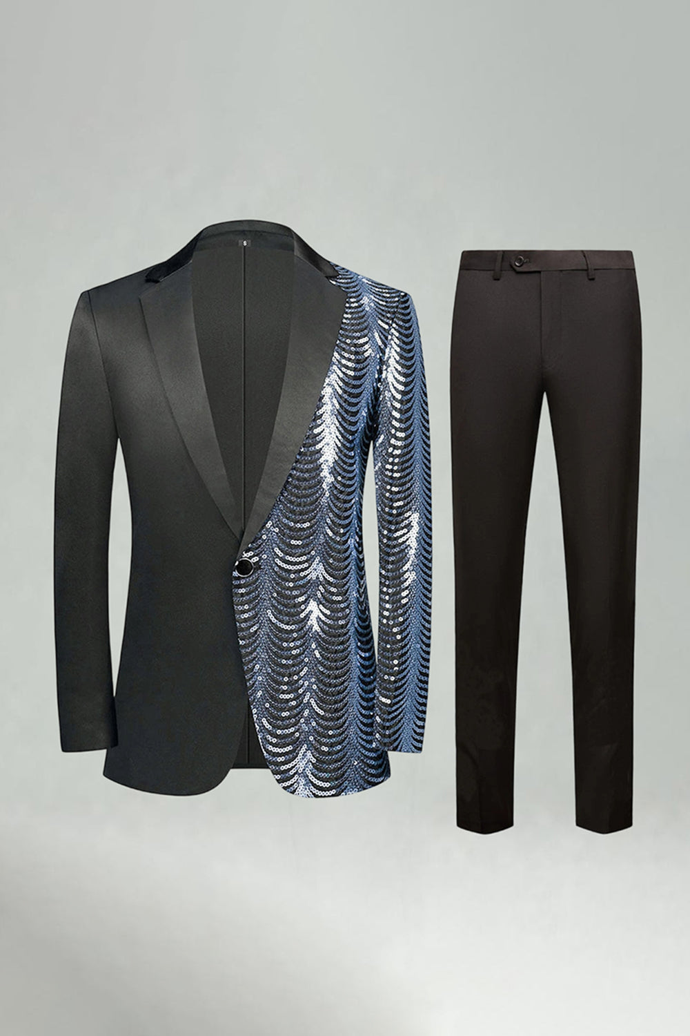 Golden Notched Lapel Sparkly 2 Pieces Men's Prom Suits