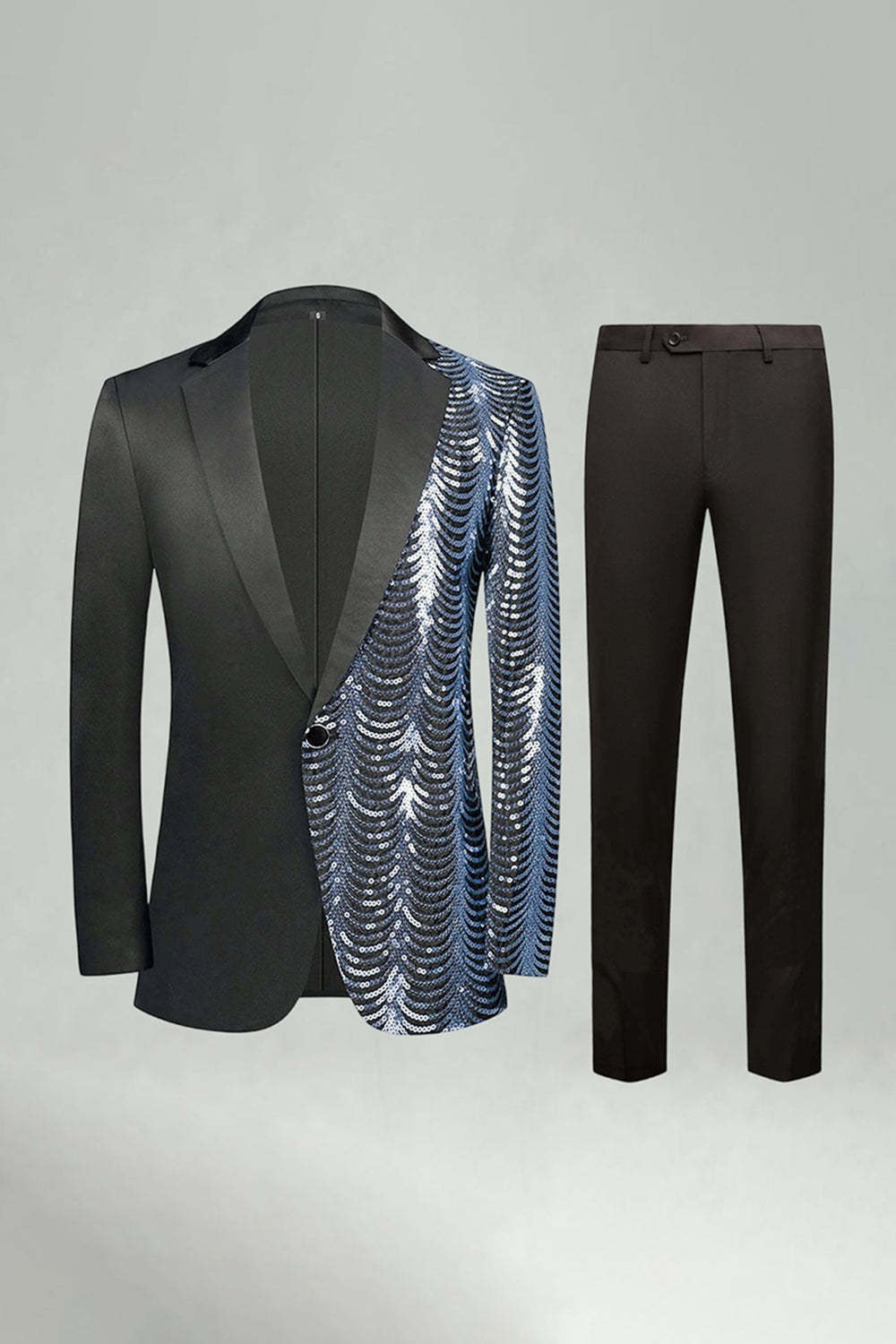 Golden Notched Lapel Sparkly 2 Pieces Men's Prom Suits