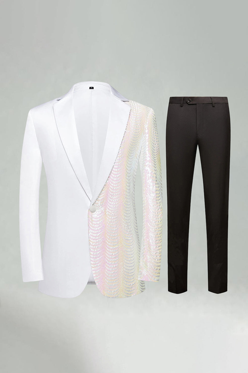 Golden Notched Lapel Sparkly 2 Pieces Men's Prom Suits