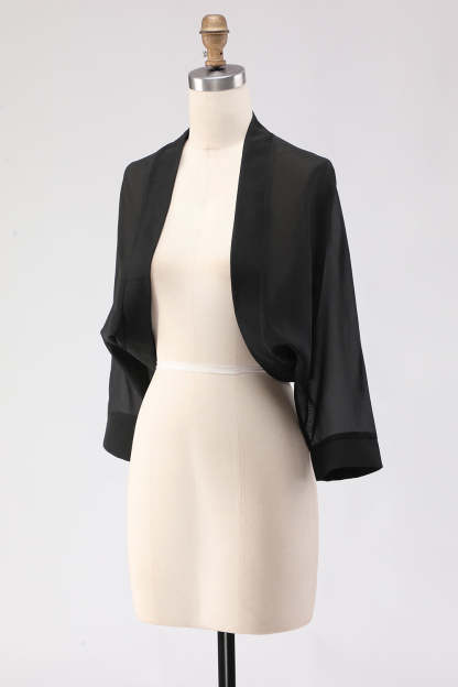 Simple Black Long Sleeves Women Jacket