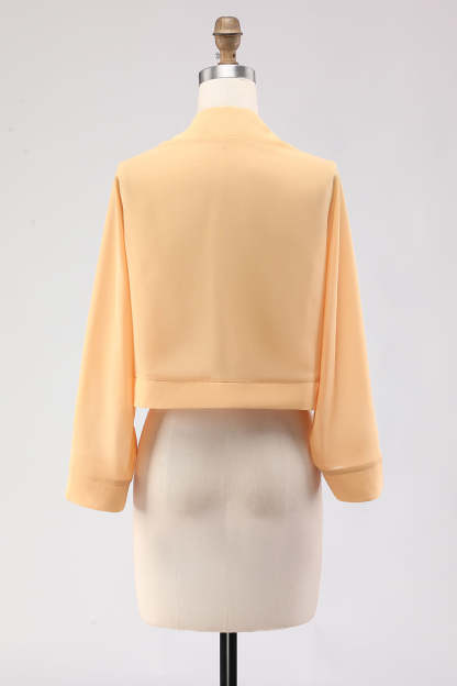 Simple Black Long Sleeves Women Jacket