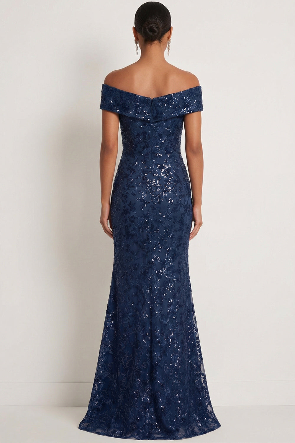 Burgundy Sparkly Sequin Mermaid Maxi Gala Dress