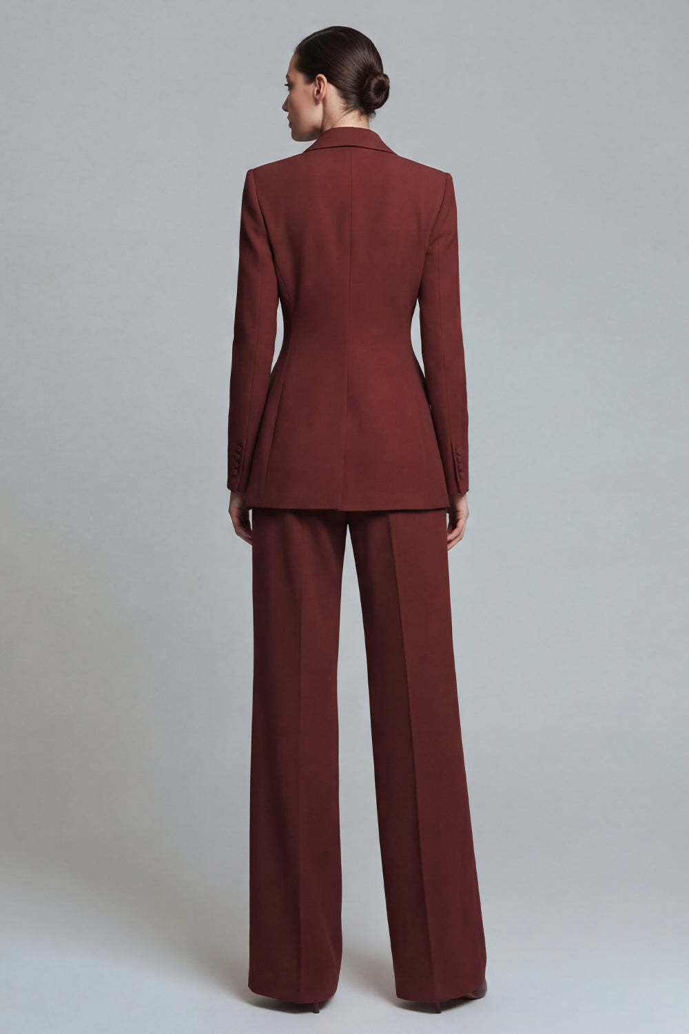 Orange Peak Lapel 2 Piece Burnt Single Breasted Prom Suits