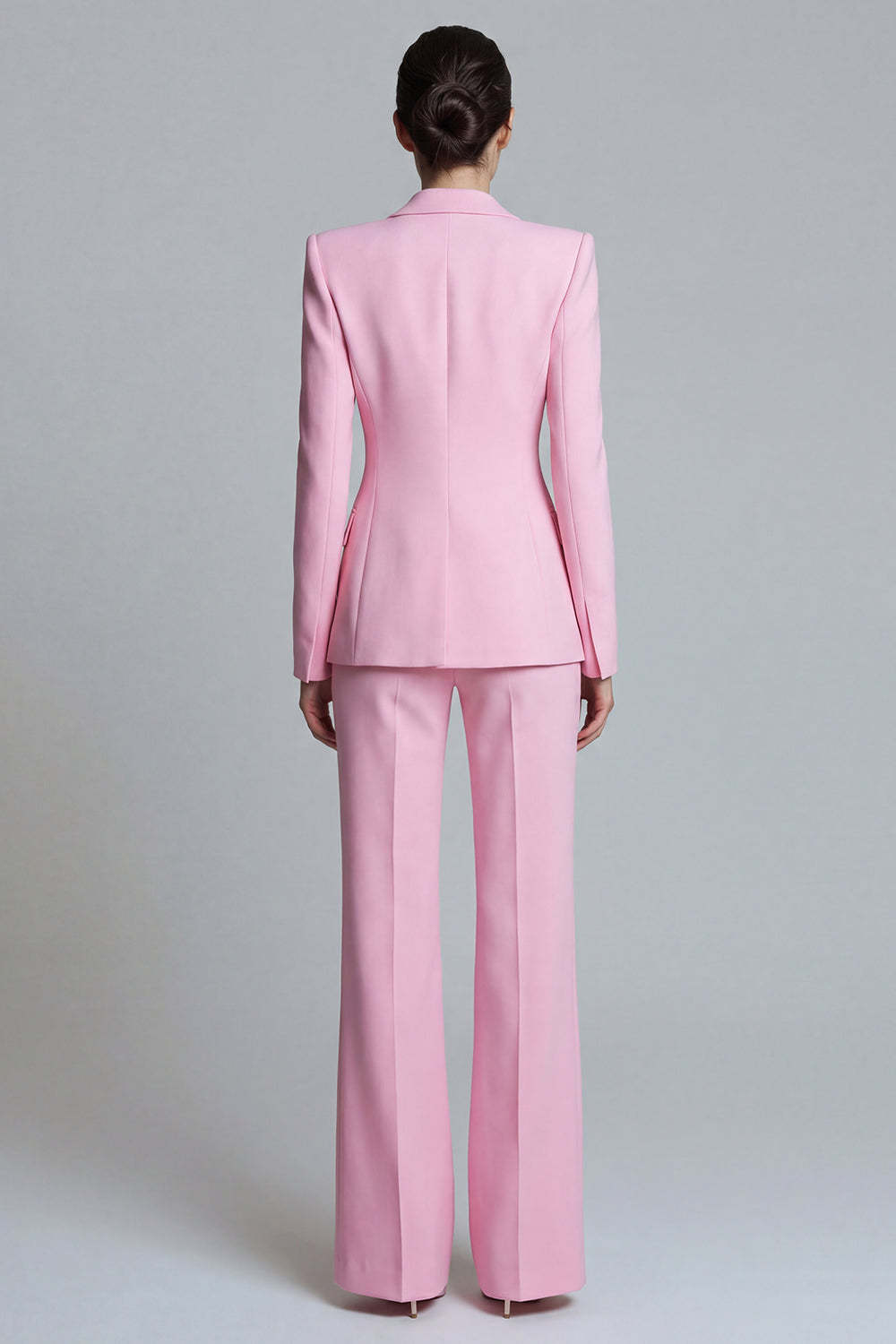 2 Piece Single Pink Breasted Slim Fit Peak Lapel Prom Suits