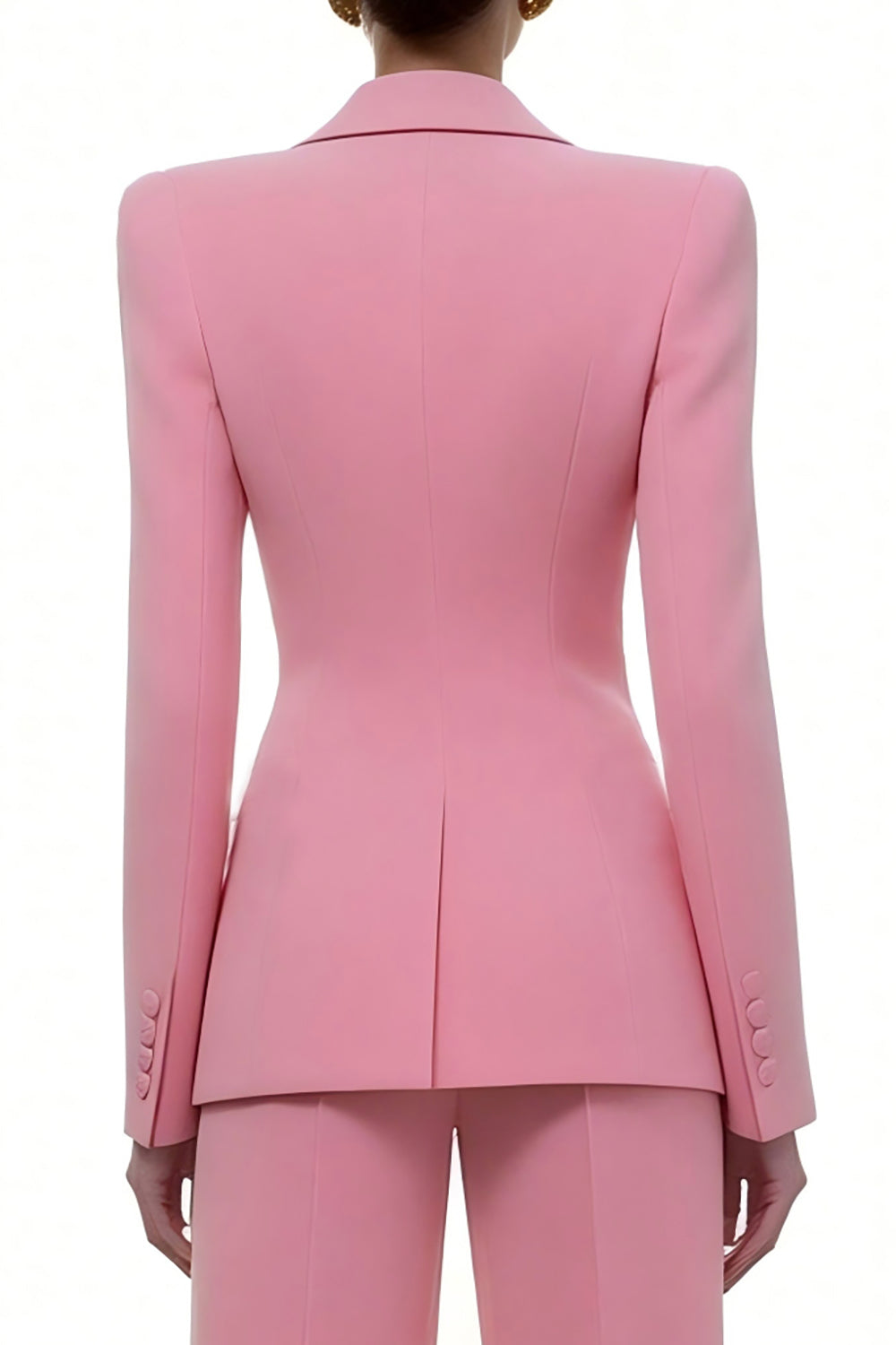 2 Piece Pink Peak Lapel Single Breasted Business Suits