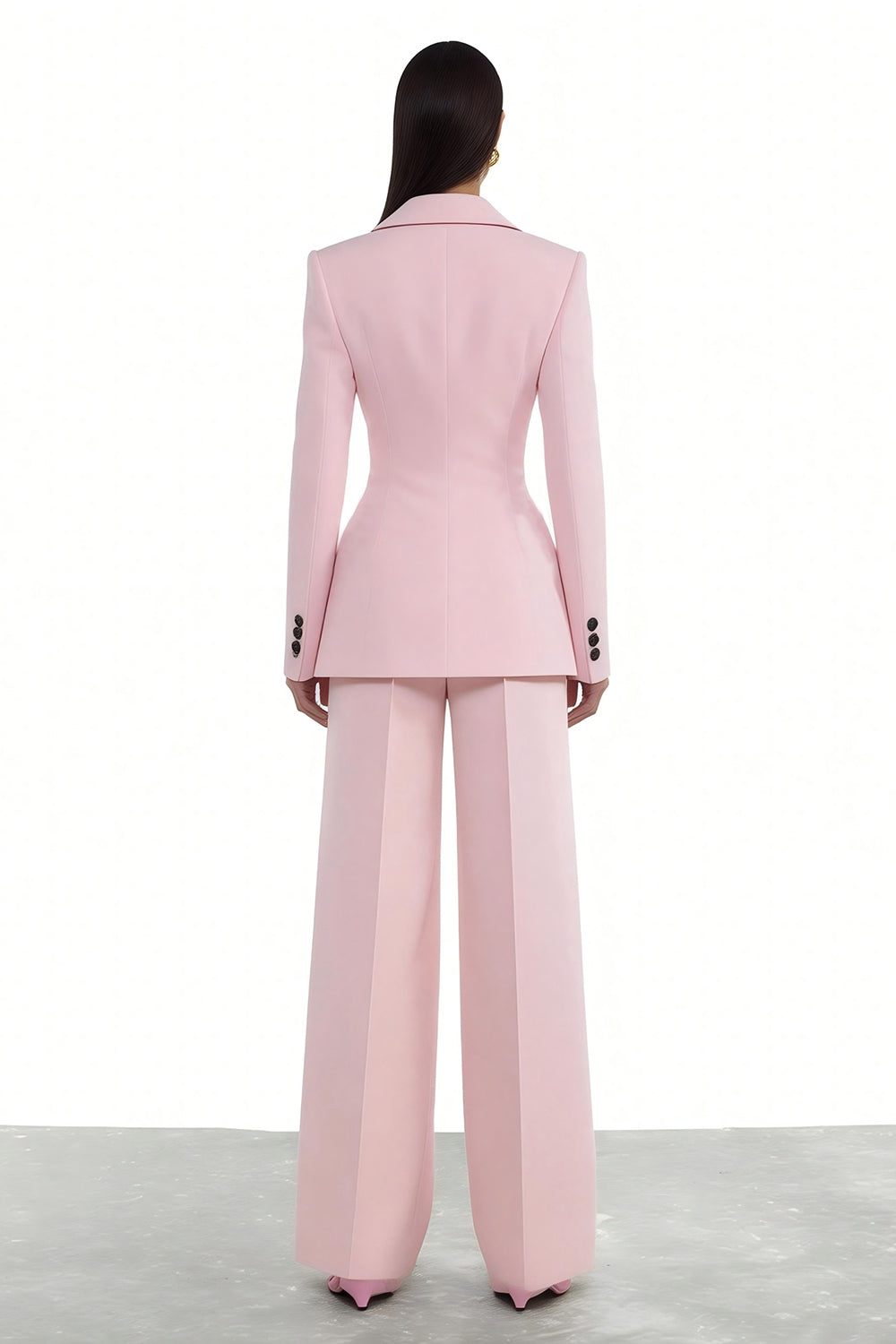Light Pink 2 Piece Single Breasted Peak Lapel Prom Suits