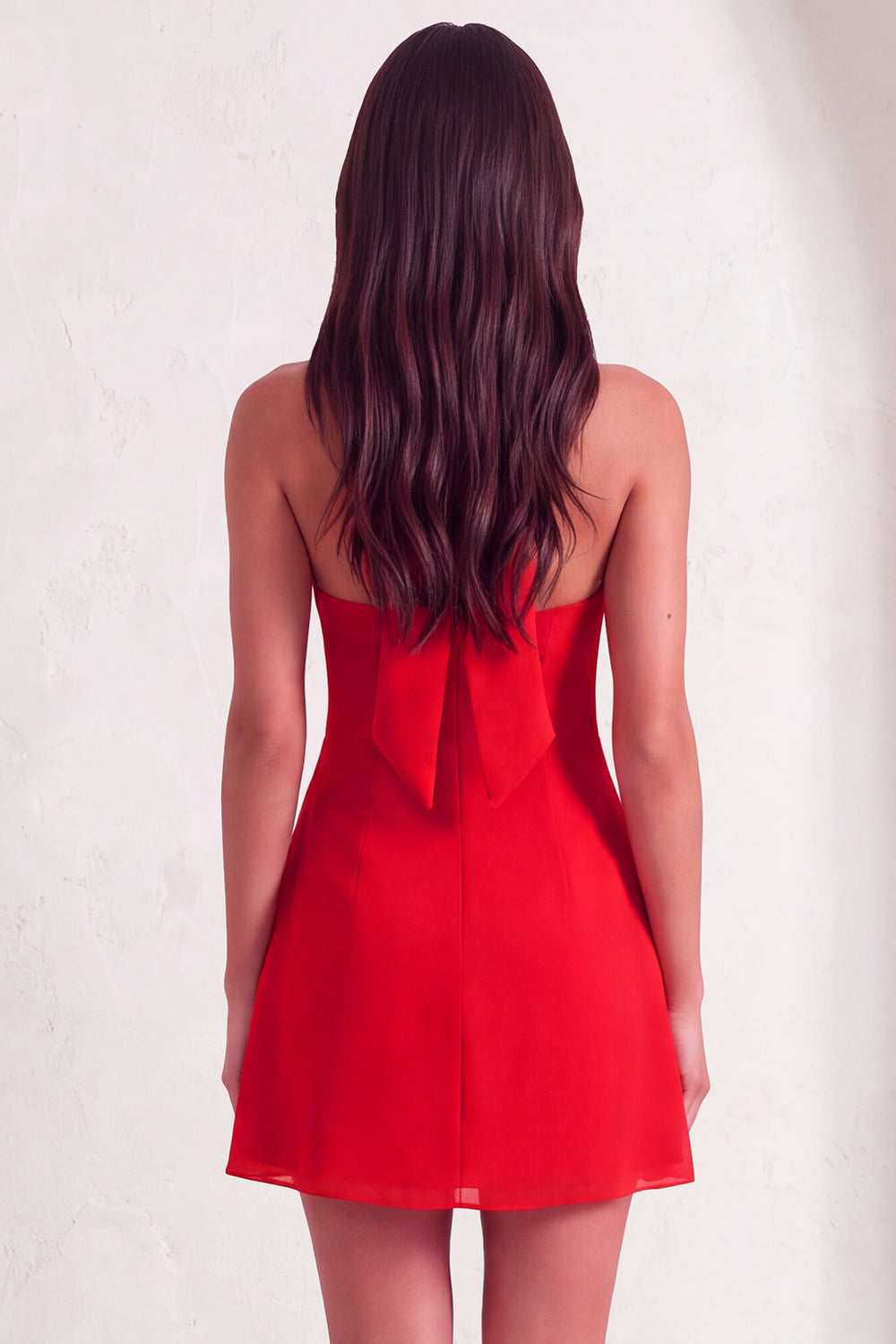 Red Halter A-Line Short Homecoming Dress