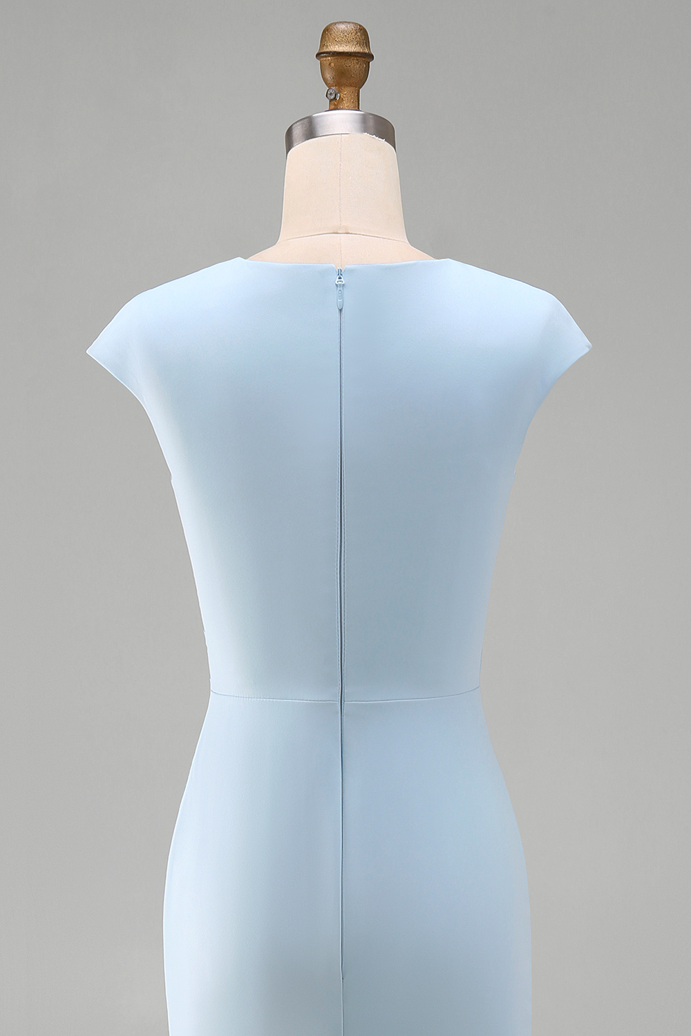 White Cap Sleeves Bodycon Ruched Midi Rehearsal Dinner Dress